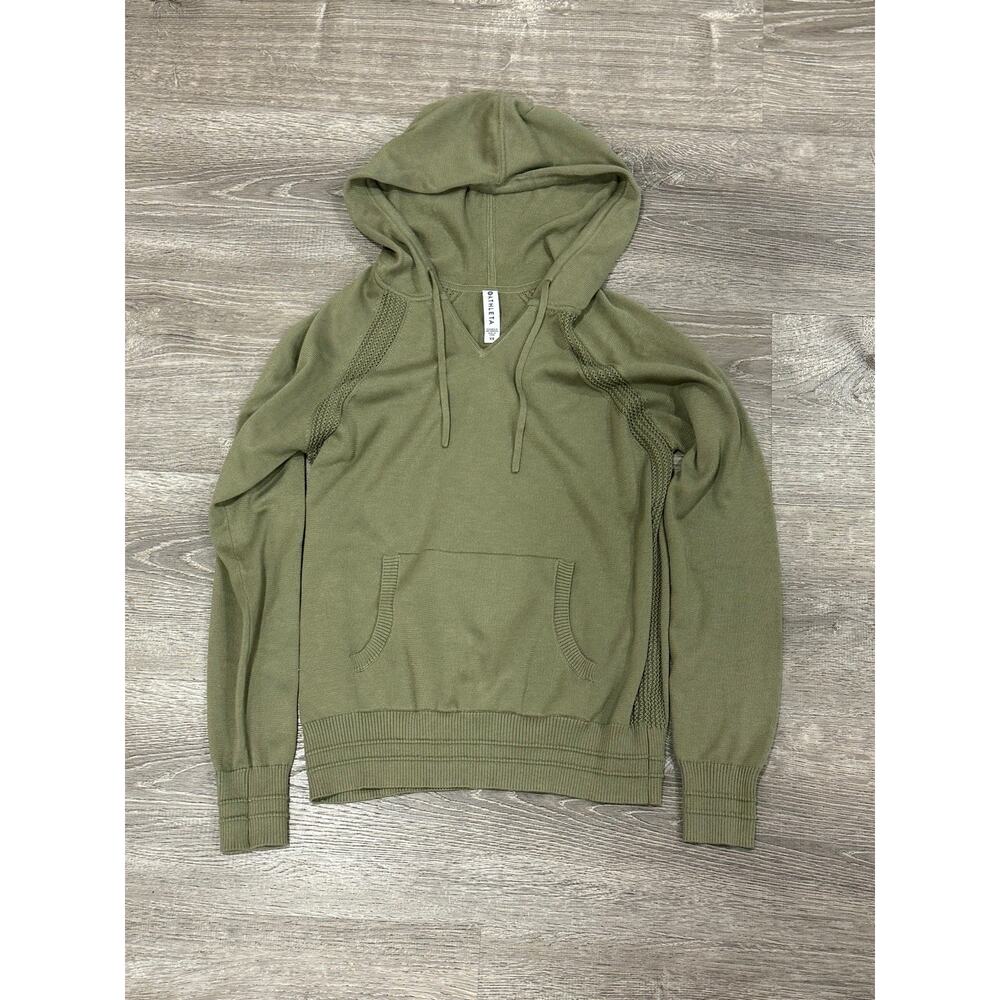 ATHLETA Evergreen Sweater Hoodie XS Green Pocket Athleisure Loungewear